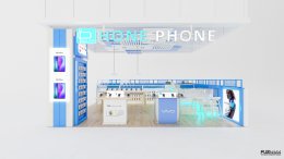 ออกแบบ 3D ร้านจำหน่ายมือถือ ร้าน โฟนโฟน : PHONE PHONE 